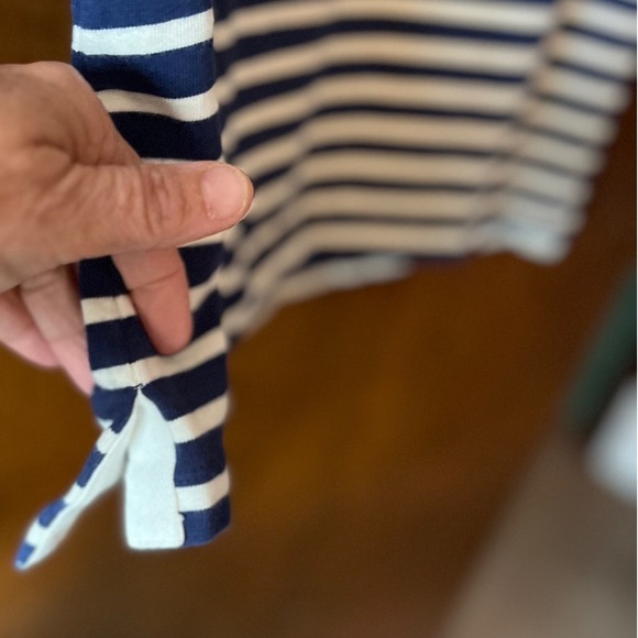 Vineyard Vines Dress Women's Size S Navy Blue White Striped 3/4 Sleeve Casual EC - Picture 6 of 9